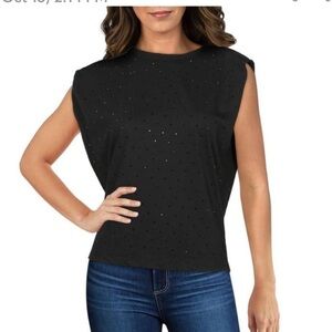 Generation Love black crystal embellished tank